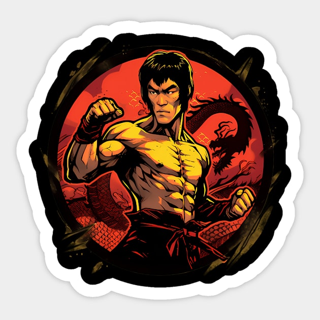 Lee Legend Jeet Kune Do Movie Bruce Be Water Sticker by Garmentcrooks